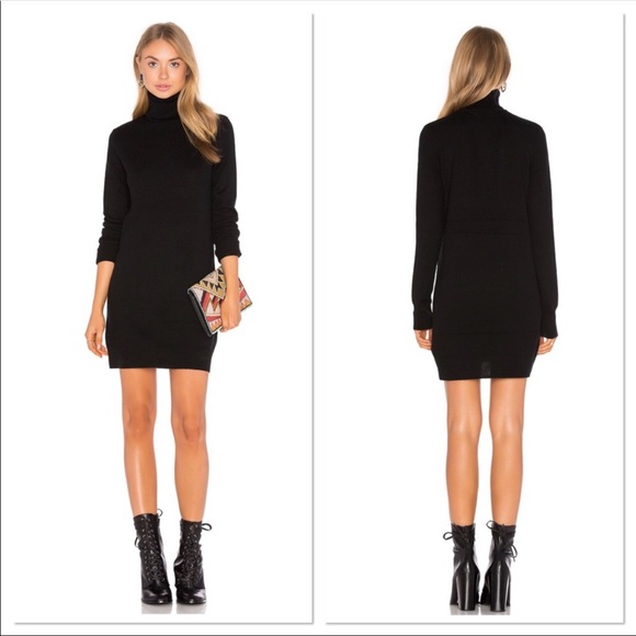 Equipment Oscar Cashmere BlackTurtleneck Dress L - Picture 2 of 12